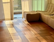 When the natural grain of the wooden floor meets the sunlight, it becomes absolutely stunning!